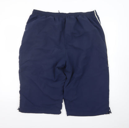 Umbro Men's Blue 2XL Sports Sweat Shorts with Elastic Waist