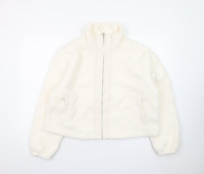 Marks and Spencer Goodmove Women’s Ivory Fleece Puffer Jacket Size 14