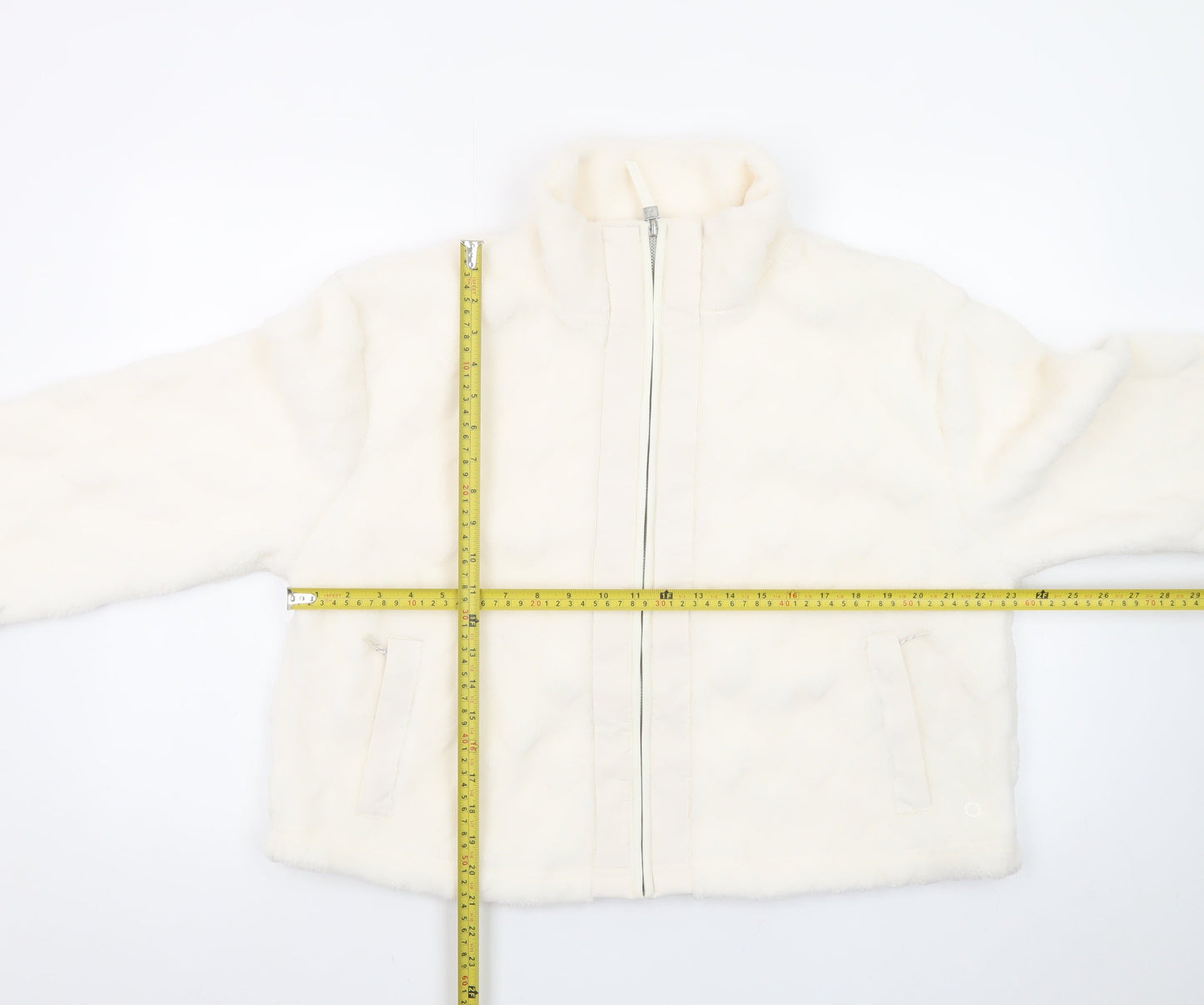 Marks and Spencer Goodmove Women’s Ivory Fleece Puffer Jacket Size 14