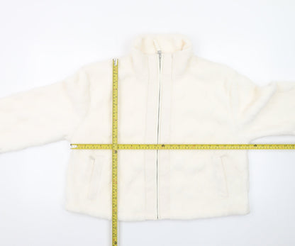 Marks and Spencer Goodmove Women’s Ivory Fleece Puffer Jacket Size 14