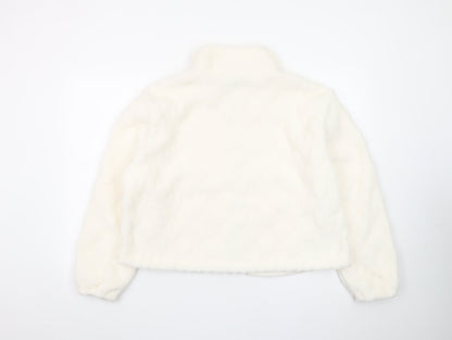 Marks and Spencer Goodmove Women’s Ivory Fleece Puffer Jacket Size 14