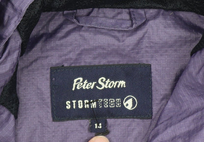 Peter Storm Women’s Purple Waterproof Rain Jacket Size 14 Hooded