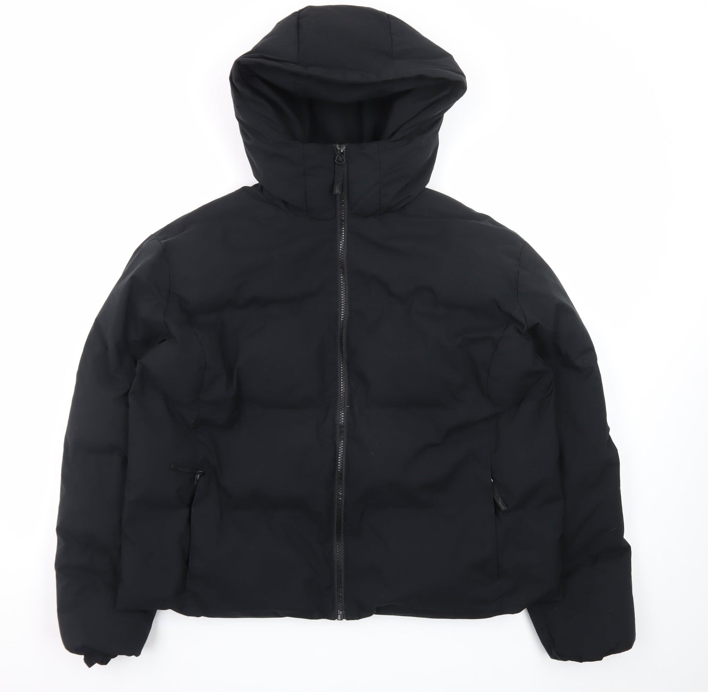 Slazenger Womens Black Size 10 Puffer Jacket Hooded Winter Coat