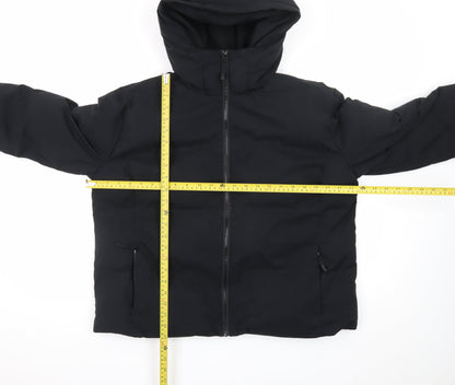 Slazenger Womens Black Size 10 Puffer Jacket Hooded Winter Coat