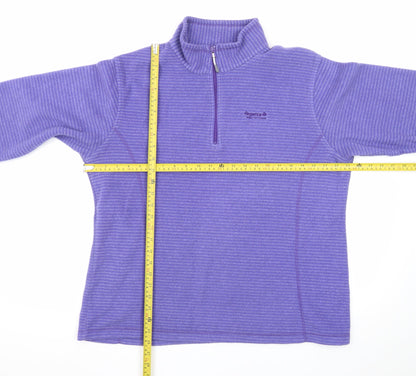 Regatta Womens Purple 1/2 Zip Fleece Pullover Sweatshirt UK 18