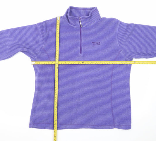 Regatta Womens Purple 1/2 Zip Fleece Pullover Sweatshirt UK 18