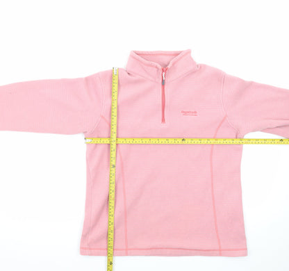Regatta Women Pink Fleece 1/4 Zip Pullover Sweatshirt UK 14