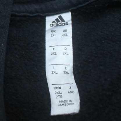 Adidas Men’s Black 2XL Pullover Hoodie Fleece Sportswear