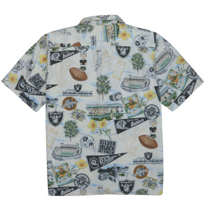 Reyn Spooner Mens Multicoloured Hawaiian Raiders Short Sleeve Cotton Shirt M