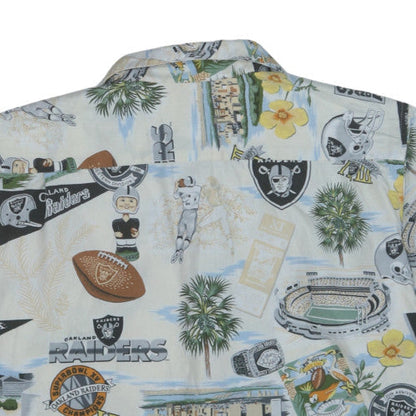 Reyn Spooner Mens Multicoloured Hawaiian Raiders Short Sleeve Cotton Shirt M
