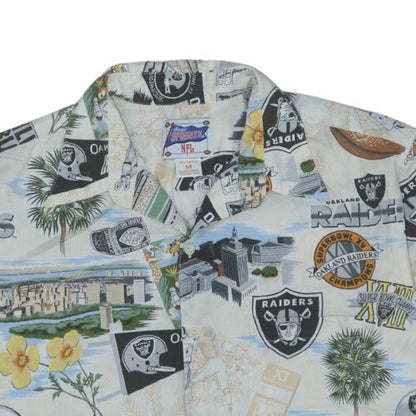 Reyn Spooner Mens Multicoloured Hawaiian Raiders Short Sleeve Cotton Shirt M
