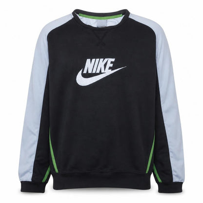 Nike Mens Black M Crew Neck Pullover Sweatshirt with Logo