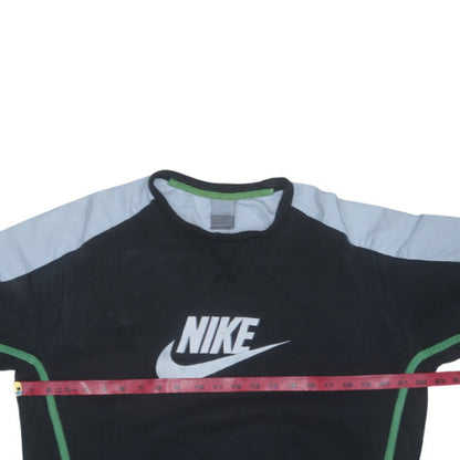 Nike Mens Black M Crew Neck Pullover Sweatshirt with Logo