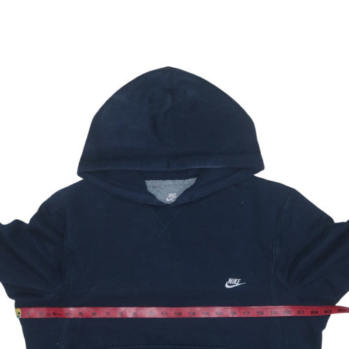 Nike Mens Blue Pullover Hoodie Size M Regular Fit Fleece Sweatshirt