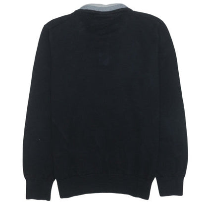 Tommy Hilfiger Men’s Black 2XL Quarter Zip Collared Sweatshirt