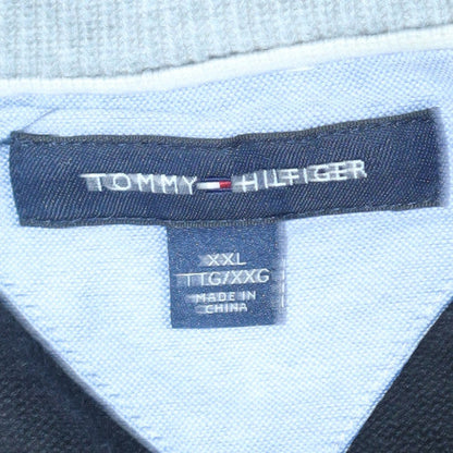 Tommy Hilfiger Men’s Black 2XL Quarter Zip Collared Sweatshirt