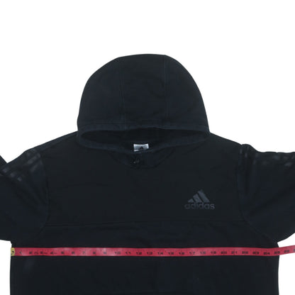 Adidas Mens Black XL Pullover Hoodie Fleece Sportswear