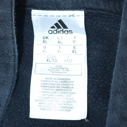 Adidas Mens Black XL Pullover Hoodie Fleece Sportswear
