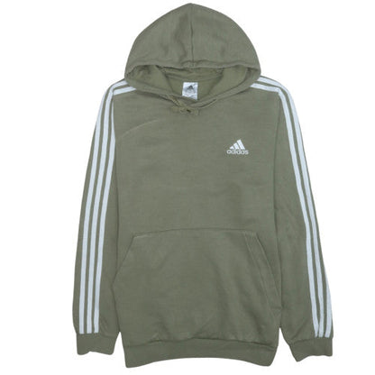 Adidas Men's Green Pullover Hoodie Size L Sports Fleece