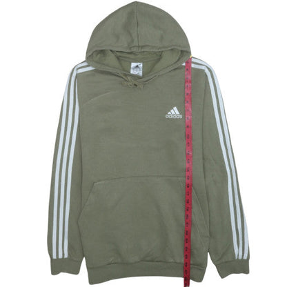 Adidas Men's Green Pullover Hoodie Size L Sports Fleece