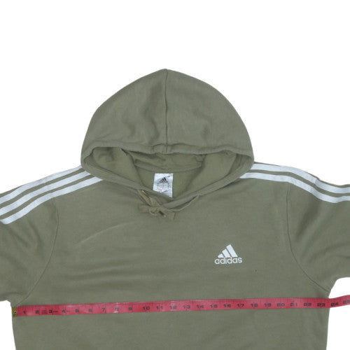 Adidas Men's Green Pullover Hoodie Size L Sports Fleece