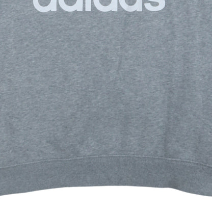 Adidas Men's Grey XL Trefoil Logo Pullover Sweatshirt
