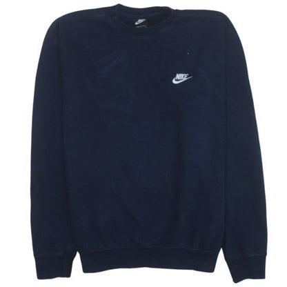 Nike Men's Navy Blue Crew Neck Sweatshirt L Cotton Blend