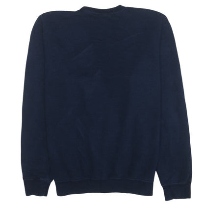 Nike Men's Navy Blue Crew Neck Sweatshirt L Cotton Blend