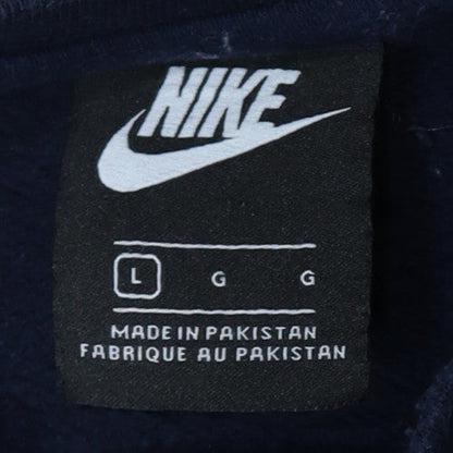 Nike Men's Navy Blue Crew Neck Sweatshirt L Cotton Blend