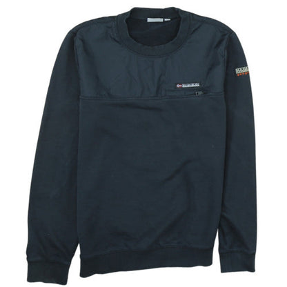 Napapijri Men's Black Pullover Sweatshirt L Outdoor Fleece