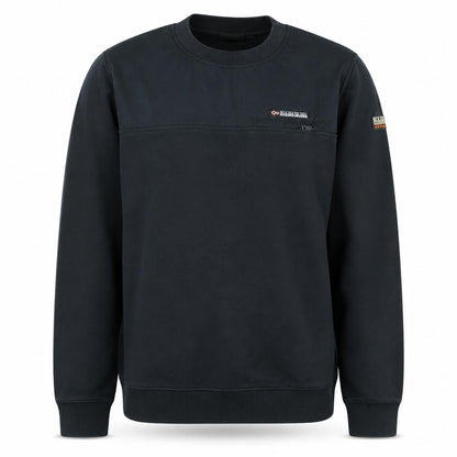 Napapijri Men's Black Pullover Sweatshirt L Outdoor Fleece