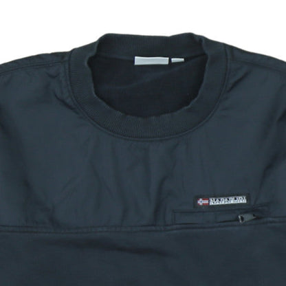 Napapijri Men's Black Pullover Sweatshirt L Outdoor Fleece