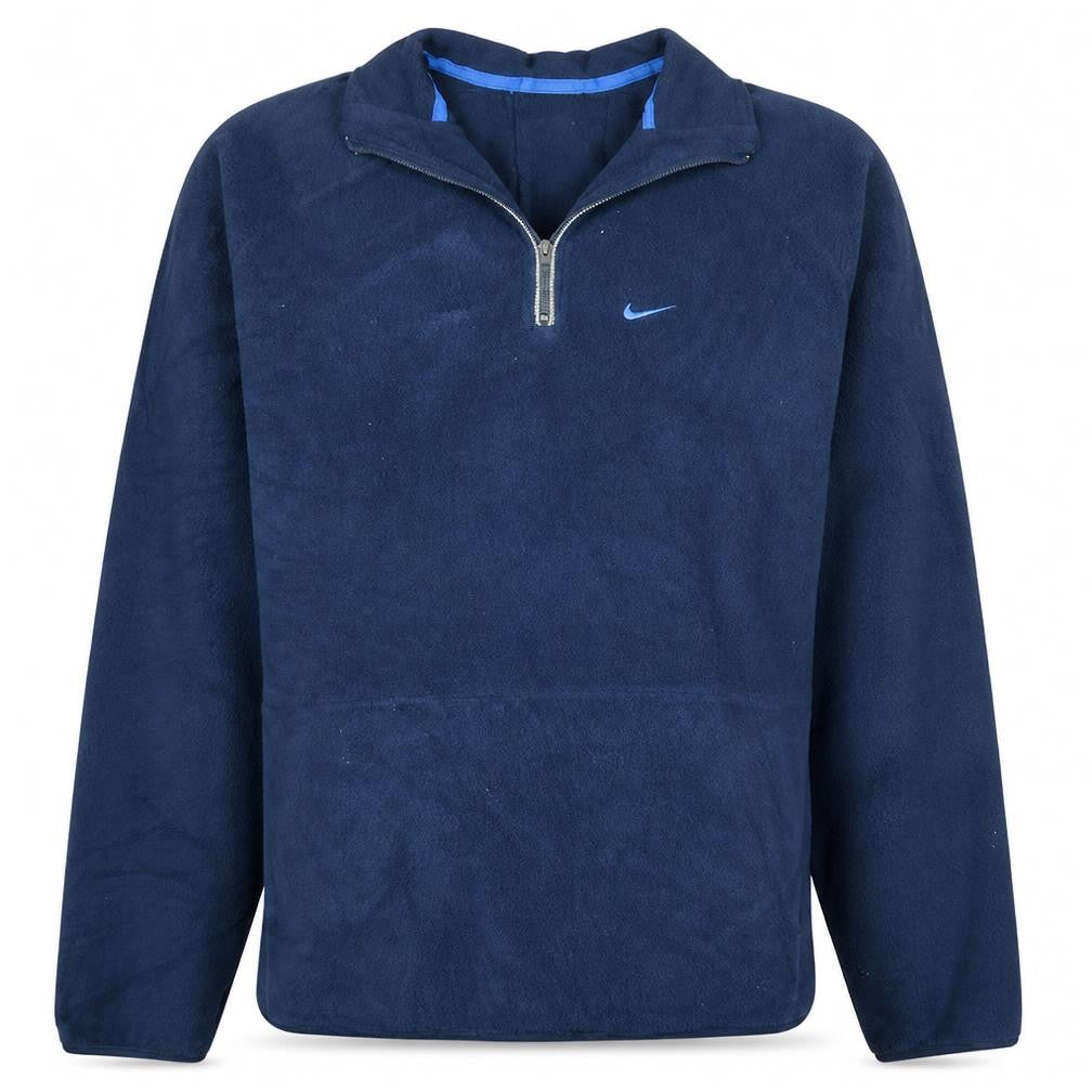 Nike Men's Blue Fleece 1/4 Zip Pullover Sweatshirt Size M
