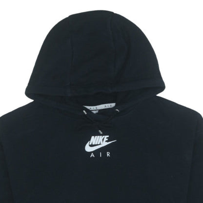 Nike Air Women's Black Pullover Hoodie Size L Logo Print Cotton Blend