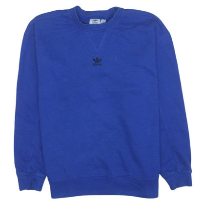 Adidas Women Blue Crew Neck Pullover Sweatshirt Size 6