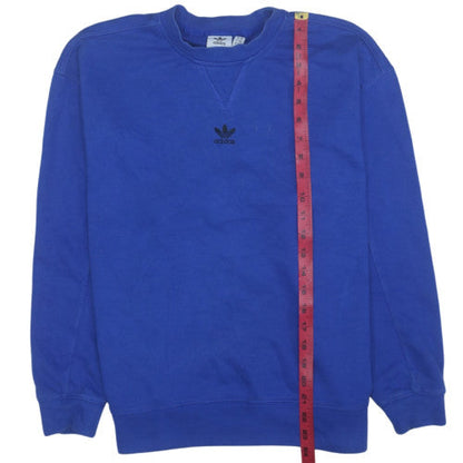 Adidas Women Blue Crew Neck Pullover Sweatshirt Size 6