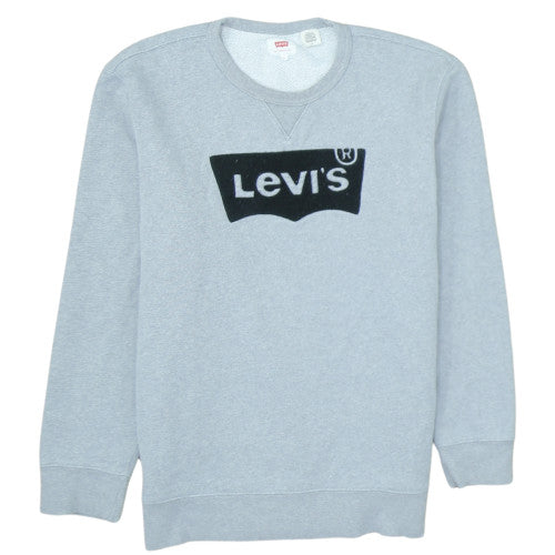 Levi's Men Grey Logo Pullover Sweatshirt L Regular Fit