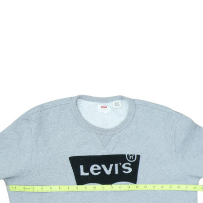 Levi's Men Grey Logo Pullover Sweatshirt L Regular Fit