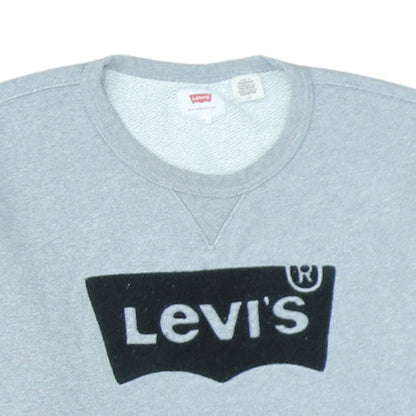 Levi's Men Grey Logo Pullover Sweatshirt L Regular Fit