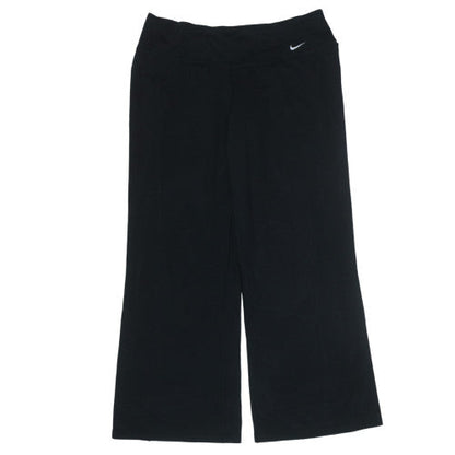 Nike Women's Black Dri-FIT Wide-Leg Yoga Activewear Trousers L