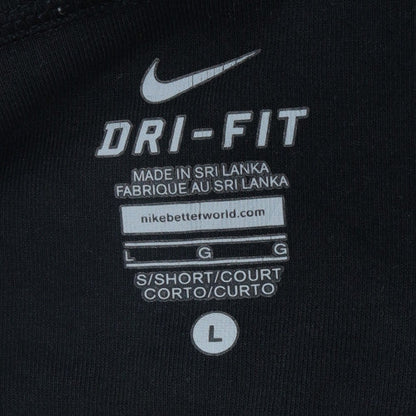 Nike Women's Black Dri-FIT Wide-Leg Yoga Activewear Trousers L