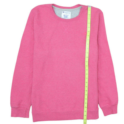 Champion Mens Pink Crew Neck Fleece Pullover Sweatshirt XL