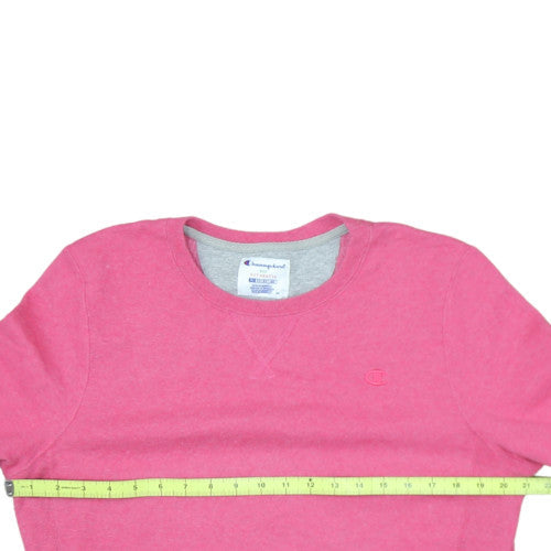 Champion Mens Pink Crew Neck Fleece Pullover Sweatshirt XL