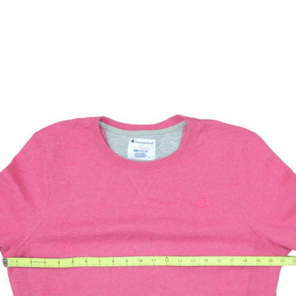Champion Mens Pink Crew Neck Fleece Pullover Sweatshirt XL