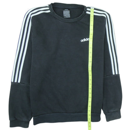 Adidas Men's Black L Sweatshirt Crew Neck Pullover 3-Stripes Logo