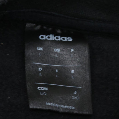 Adidas Men's Black L Sweatshirt Crew Neck Pullover 3-Stripes Logo
