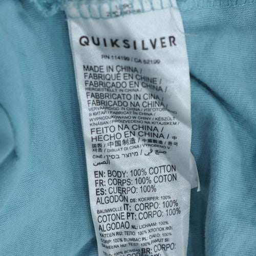 Quiksilver Mens Blue Regular Fit Cotton Graphic T-Shirt XXL