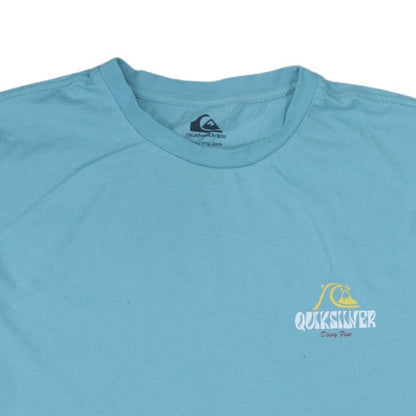 Quiksilver Mens Blue Regular Fit Cotton Graphic T-Shirt XXL