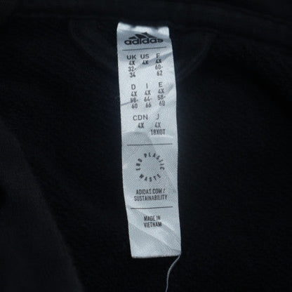 Adidas Womens Black 4XL Full Zip Hooded Sweatshirt Hoodie