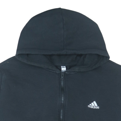 Adidas Womens Black 4XL Full Zip Hooded Sweatshirt Hoodie
